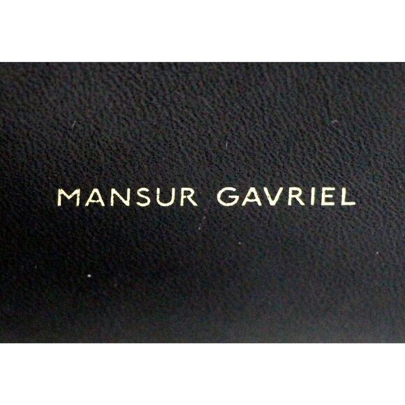 MANSUR GAVRIEL BLACK PINK GENUINE LEATHER DRAWSTRING X-BODY SHOULDER BAG + POUCH - Picture 3 of 16